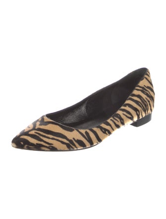 Saint Laurent Ponyhair Animal Print Flats