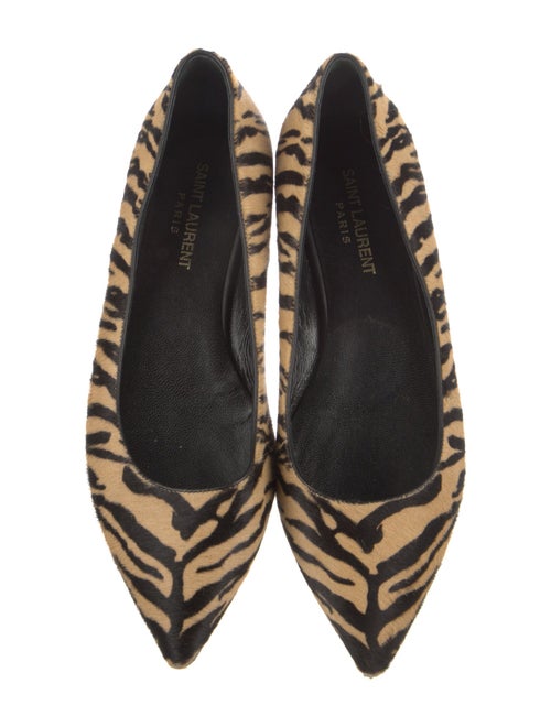 Saint Laurent Ponyhair Animal Print Flats