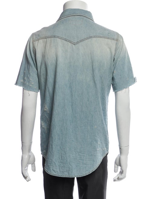 Saint Laurent 2016 Distressed Denim Shirt