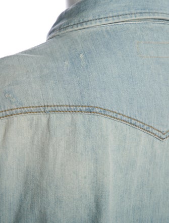 Saint Laurent 2016 Distressed Denim Shirt