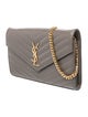 Saint Laurent Chevron Chevron Monogram Chain Wallet