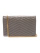 Saint Laurent Chevron Chevron Monogram Chain Wallet