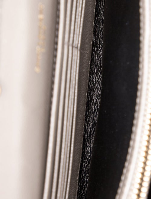 Saint Laurent Chevron Chevron Monogram Chain Wallet