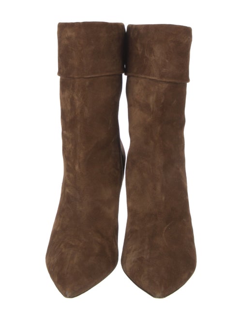 Saint Laurent Signature Logo Suede Boots