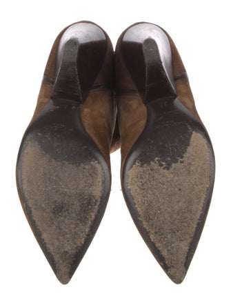 Saint Laurent Signature Logo Suede Boots