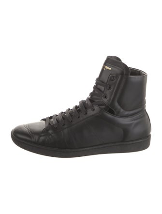 Saint Laurent Leather Lace-Up Boots