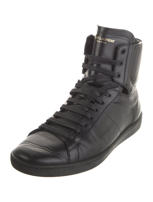 Saint Laurent Leather Lace-Up Boots