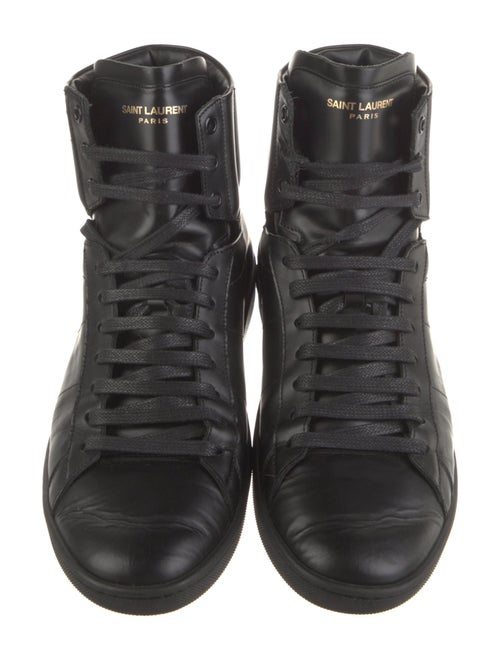 Saint Laurent Leather Lace-Up Boots