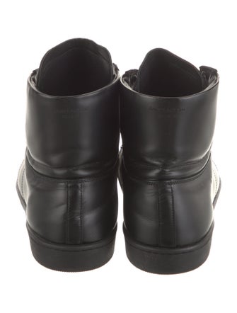 Saint Laurent Leather Lace-Up Boots