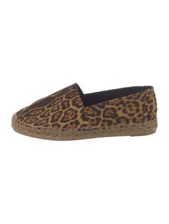 Saint Laurent Suede Animal Print Espadrilles