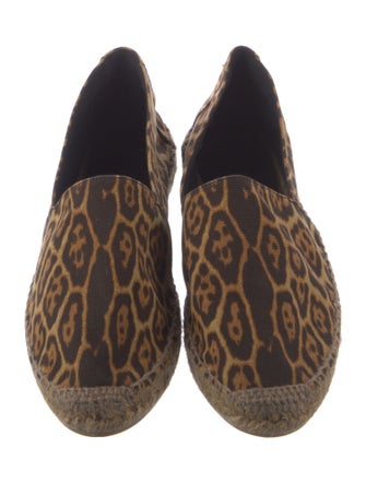Saint Laurent Suede Animal Print Espadrilles