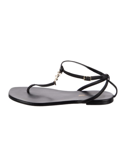 Saint Laurent Patent Leather T-Strap Sandals