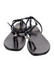 Saint Laurent Patent Leather T-Strap Sandals