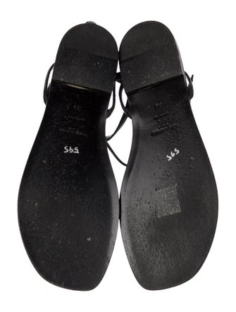 Saint Laurent Patent Leather T-Strap Sandals