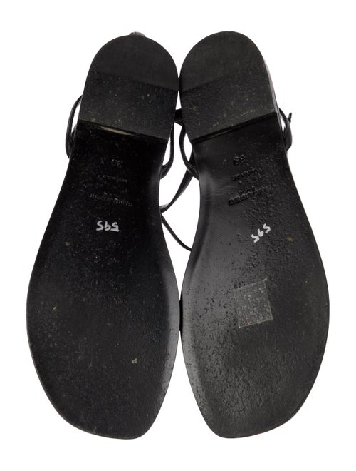 Saint Laurent Patent Leather T-Strap Sandals