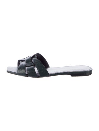 Saint Laurent Leather Slides