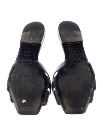 Saint Laurent Leather Slides