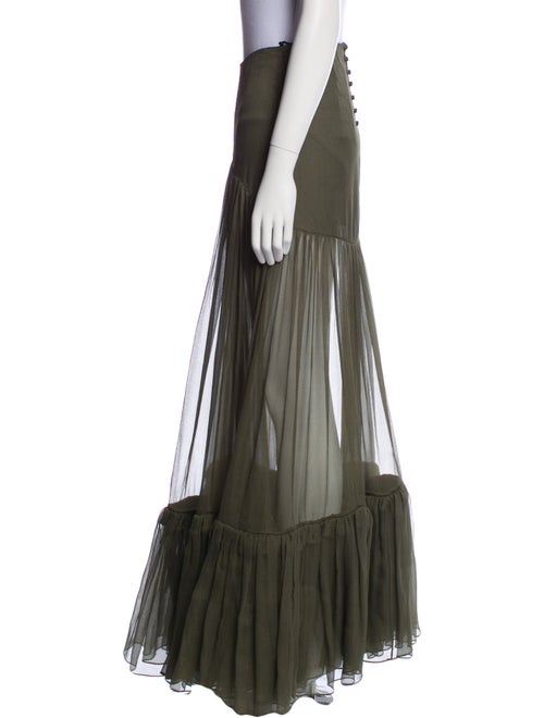 Saint Laurent Silk Long Skirt