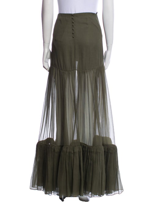 Saint Laurent Silk Long Skirt