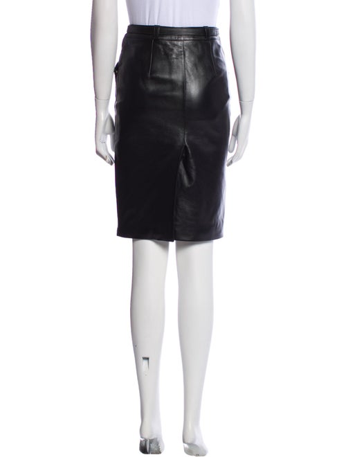 Saint Laurent Leather Knee-Length Skirt