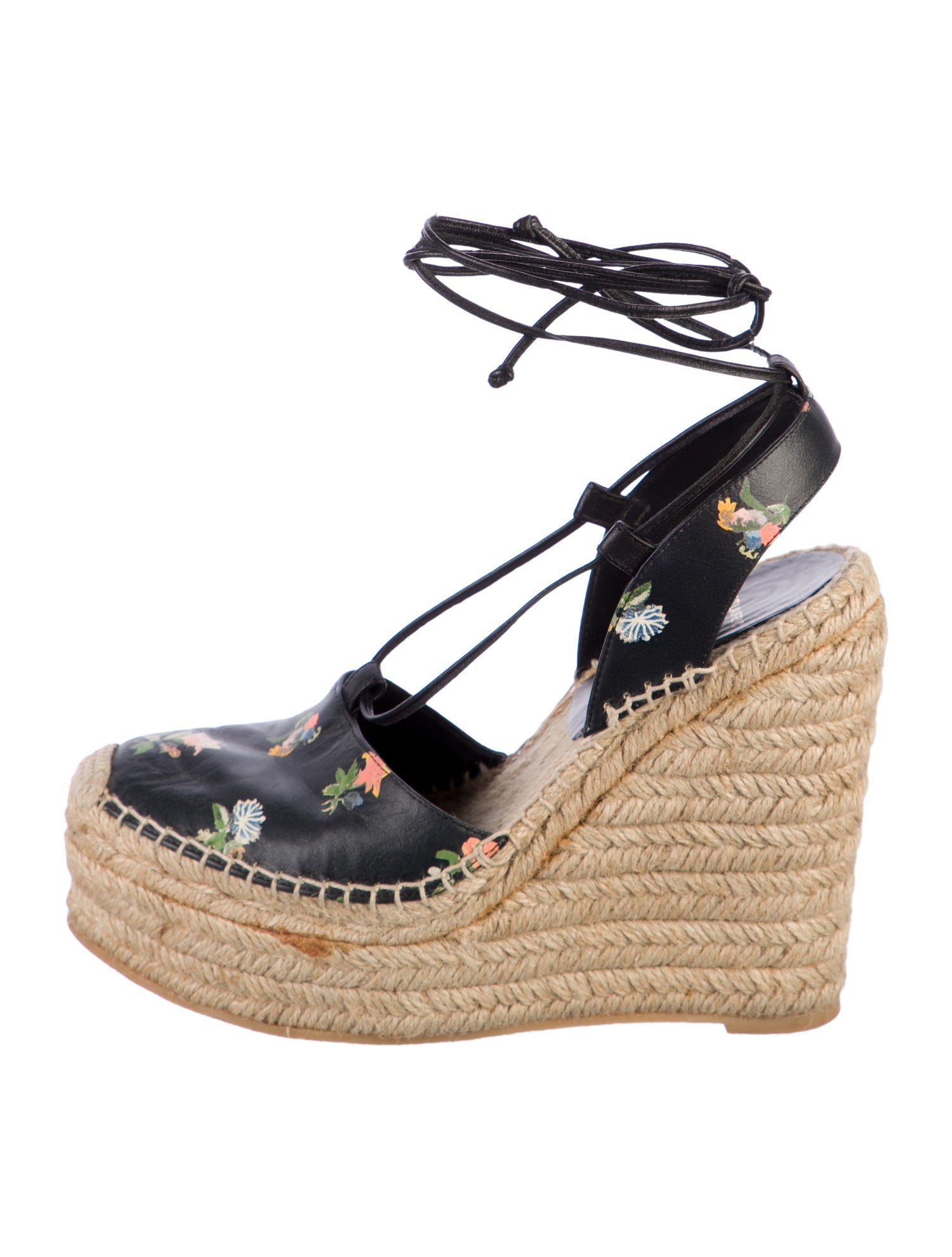 Saint Laurent Leather Printed Slingback Pumps