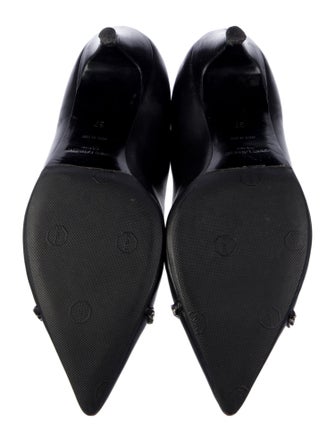 Saint Laurent Leather Chain-Link Accents Pumps