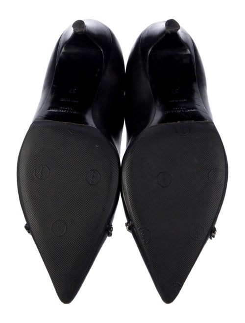 Saint Laurent Leather Chain-Link Accents Pumps