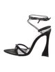 Saint Laurent Satin Crystal Embellishments Sandals