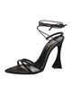 Saint Laurent Satin Crystal Embellishments Sandals