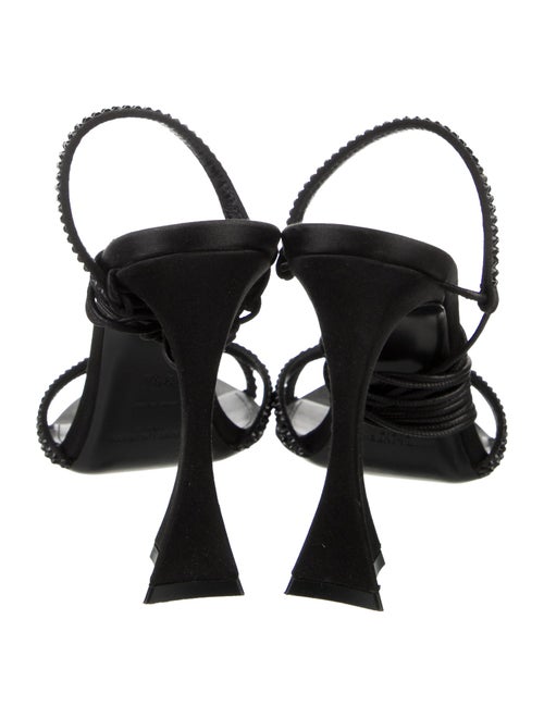 Saint Laurent Satin Crystal Embellishments Sandals