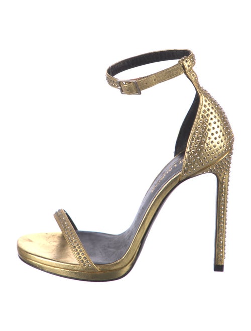 Saint Laurent Leather Studded Accents Sandals
