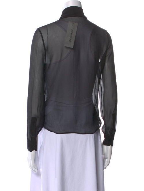 Saint Laurent Silk Long Sleeve Blouse