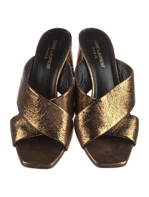 Saint Laurent Leather Slides