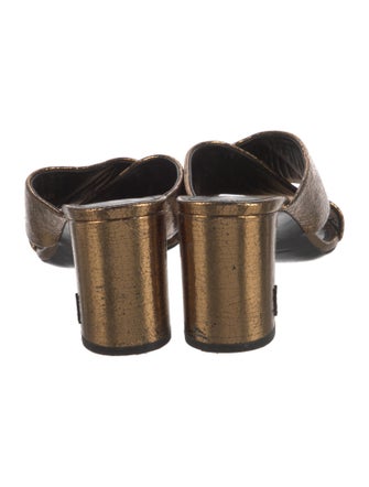 Saint Laurent Leather Slides