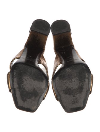 Saint Laurent Leather Slides