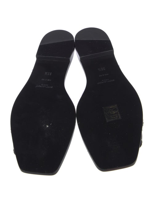 Saint Laurent Leather Studded Accents Slides
