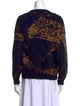 Saint Laurent Animal Print Crew Neck Sweater