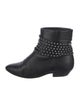 Saint Laurent Leather Studded Accents Boots