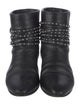 Saint Laurent Leather Studded Accents Boots