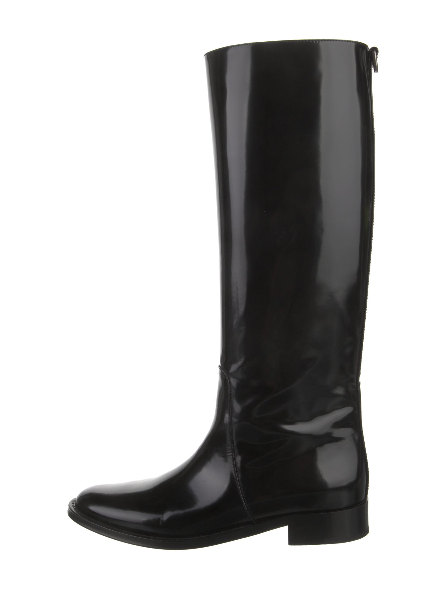 Saint Laurent Patent Leather Riding Boots