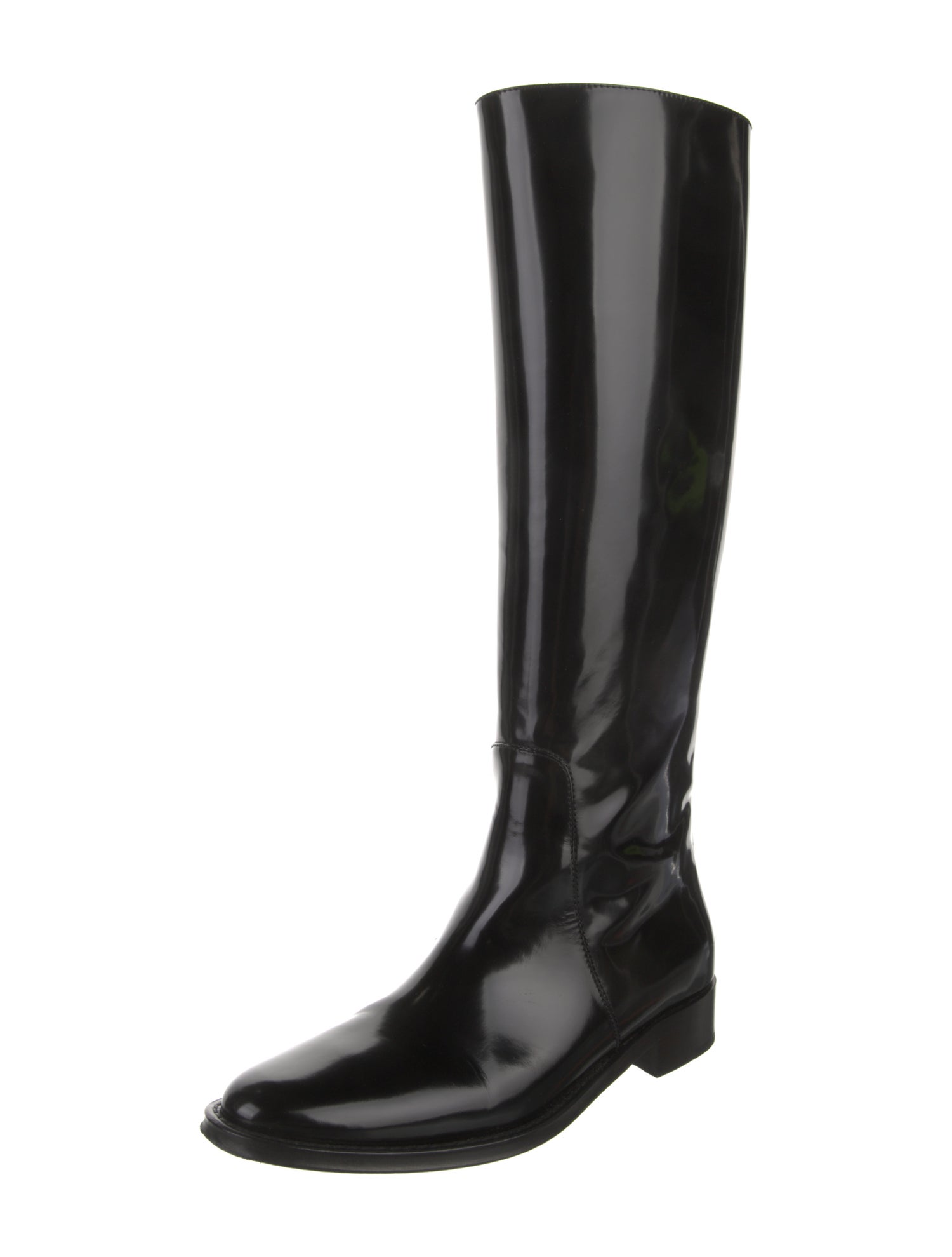 Saint Laurent Patent Leather Riding Boots