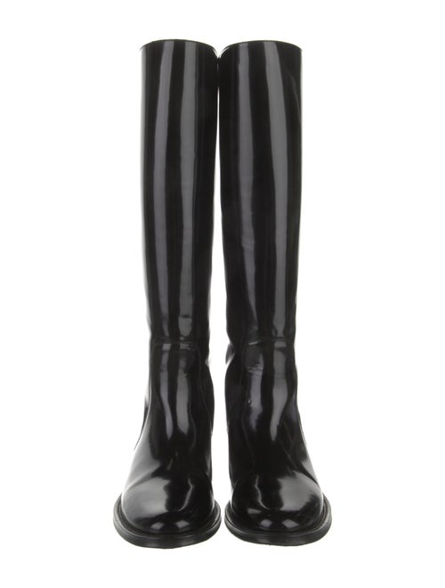 Saint Laurent Patent Leather Riding Boots