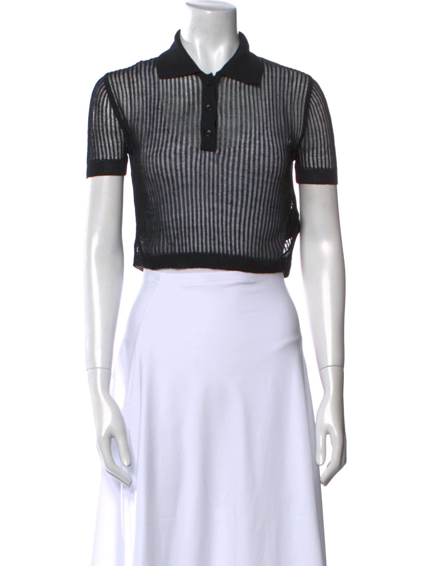 Saint Laurent 2021 Linen Crop Top