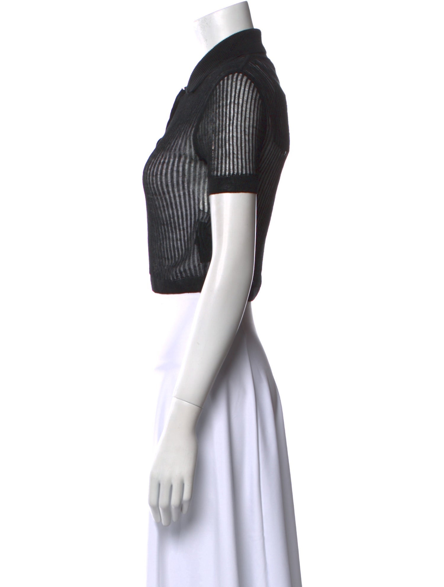 Saint Laurent 2021 Linen Crop Top