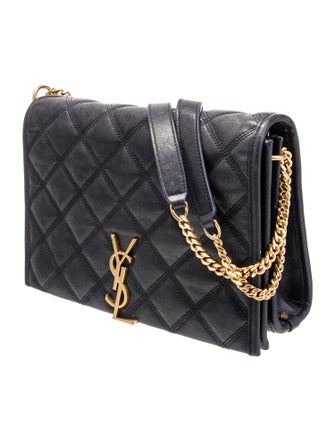 Saint Laurent Quilted Messenger Bag