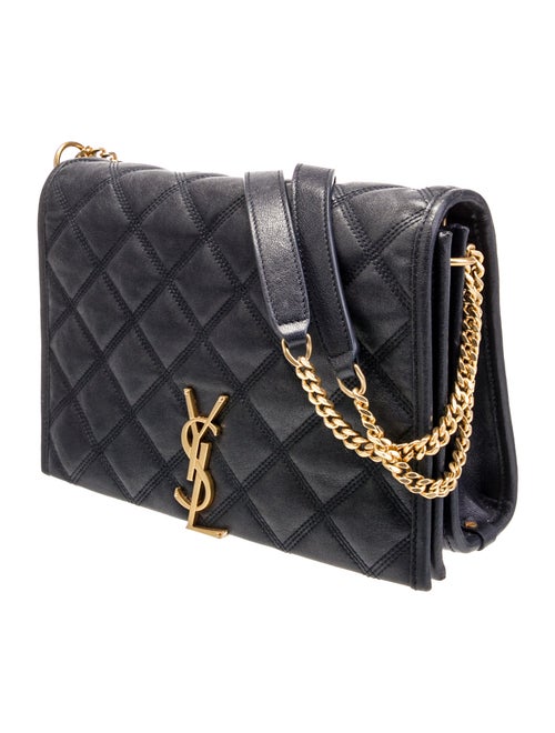 Saint Laurent Quilted Messenger Bag