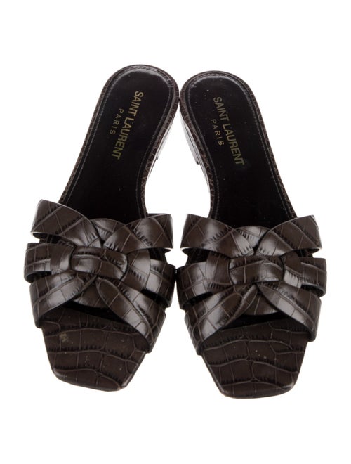 Saint Laurent Embossed Leather Flats