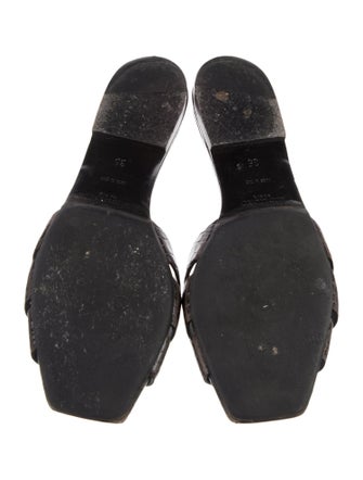 Saint Laurent Embossed Leather Flats