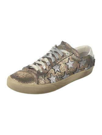 Saint Laurent Leather Printed Sneakers