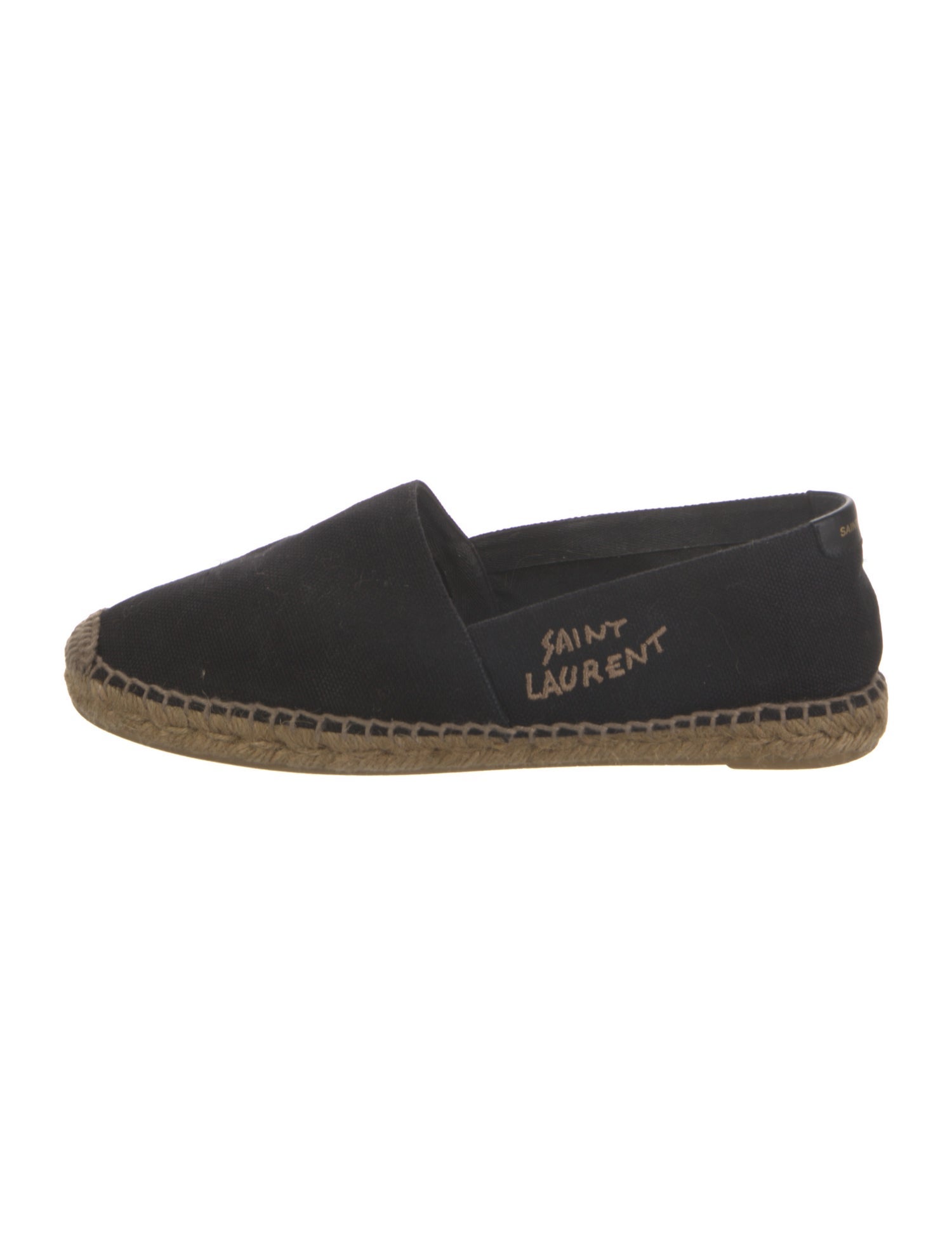 Saint Laurent Canvas Embroidered Accent Espadrilles